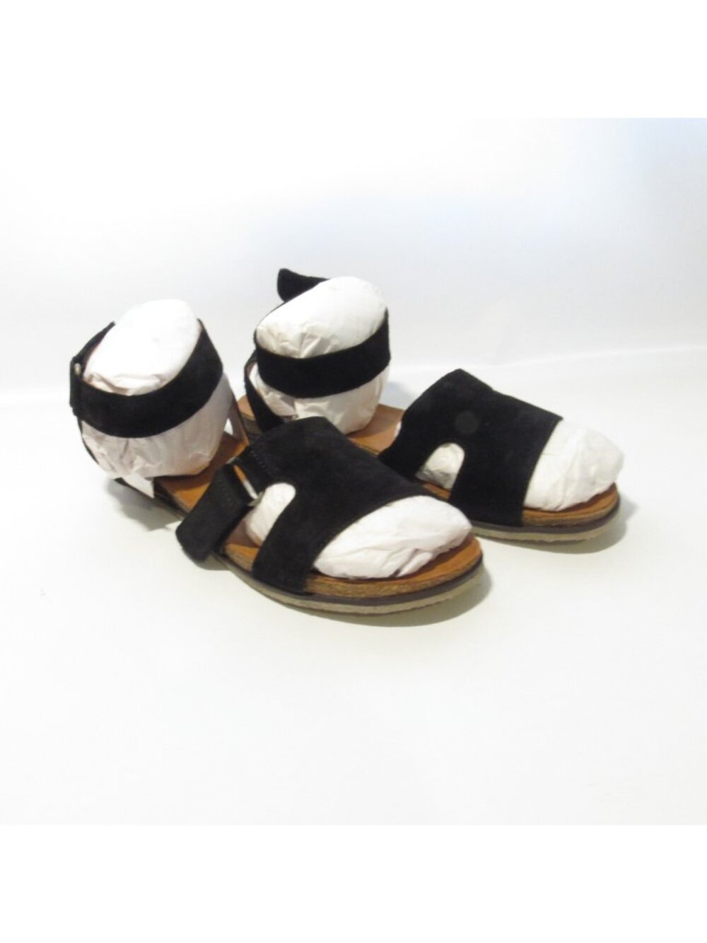 Miz Moos Suede Ankle-Strap Sandals Camilla Black EU 36 US 5.5-6 NIB
